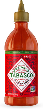 TABASCO Brand Sriracha Sauce, Medium Hot Sauce, Easy-to-Squeeze Bottle, Thai-Style with Louisiana Twist, Rich & Bold Flavor, Great on Stir-Fry, Teriyaki, & More, 20 Oz (Pack of 1)