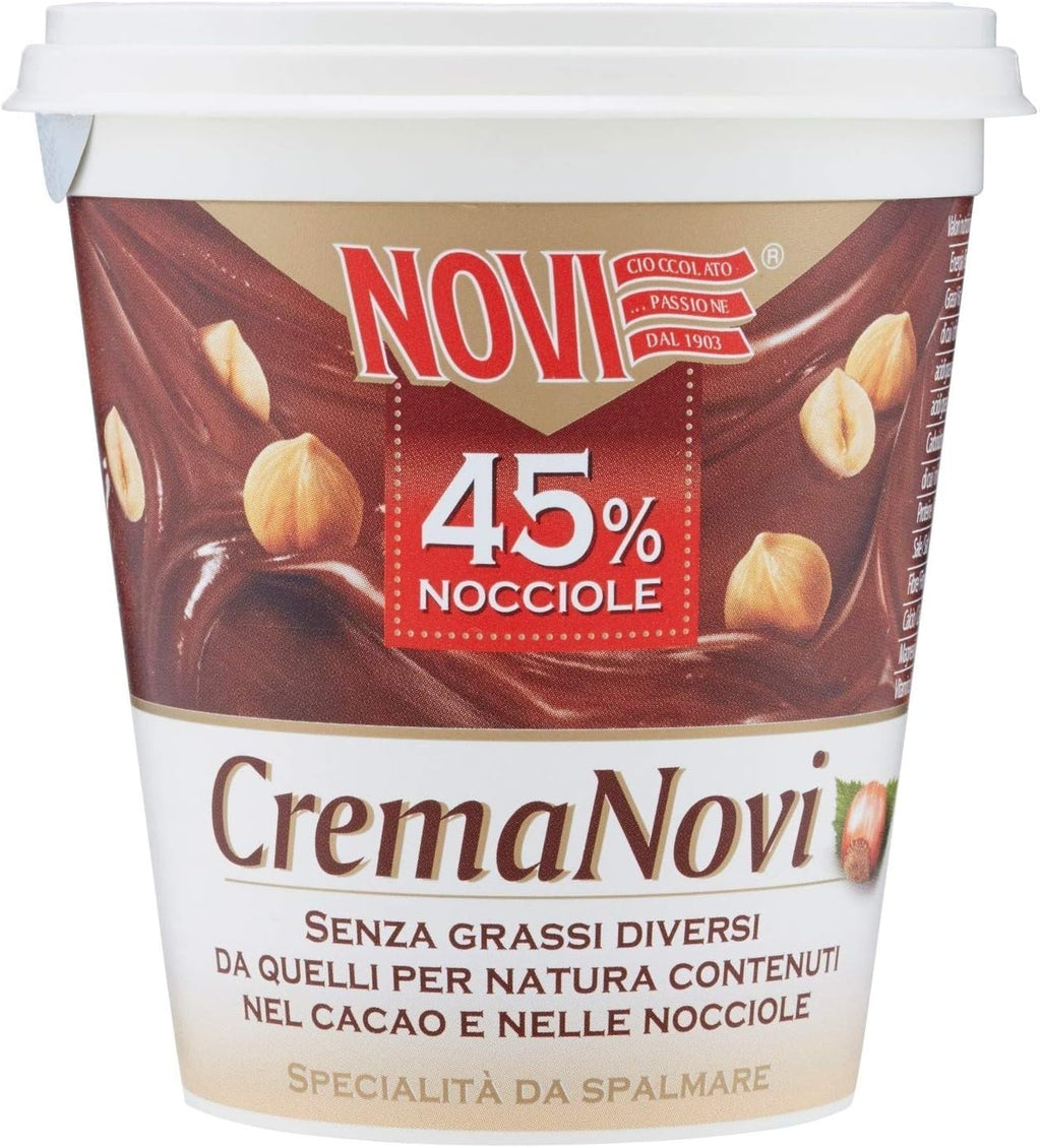 6x Novi Italian Chocolate & Hazelnut Spread (45% Hazelnuts) 200g