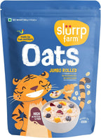Slurrp Farm Jumbo Rolled Oats | High Fiber & Protein Whole Grain Oats | No Added Sugar, No Preservatives | Ideal for Breakfast Porridge, Overnight Oats & Baking | 17.64 Oz (500g)