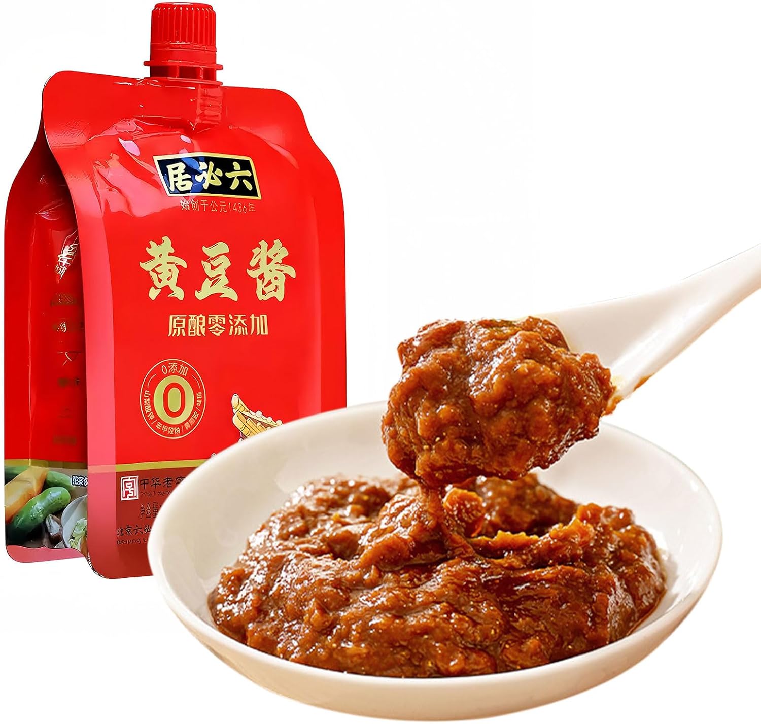 SXETBEAN Soybean Paste, 15.8oz/450g Soybean Sauce, Chinese Soy Bean Paste for Stir-fry, Stew, Dipping Sauce, Hotpot, 黄豆酱