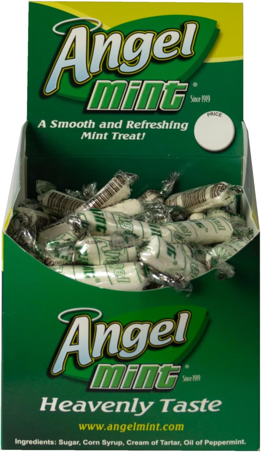 Original Angel Mint 40 oz box | Individually Wrapped Mint Treats | Old Fashion Candy |Pure and Natural | Fat Free | Gluten Free | Soy Free | Salt Free | Vegan Friendly|