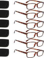 Kerecsen 6-Pack Reading Glasses Blue Light Blocking,Spring Hinge Readers for Men Women,Computer Eyeglasses