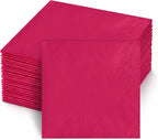 Perfect Stix Pink Beverage Napkins, 2-Ply, Disposable Cocktail Napkins for Party, Dinner, Wedding, Birthday, 50 Count