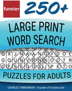 Funster 250+ Large Print Word Search Puzzles for Adults: Word Search Book for Adults Large Print with a Huge Supply of Puzzles