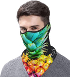 Colorful Fruit Pineapple Ski Mask UPF 50+ Balaclava - Windproof Face Cover for Men Women Cooling Summer Half Face Mask Scarf Sun UV Protection Neck Gaiter for Outdoor Activities