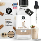 Dolce Flav Natural Horchata Extract, Water Soluble – 2 oz | Authentic Cinnamon Rice Flavoring for Baking, Desserts, Beverages & Syrups – Sugar Free, Kosher, Allergen Free