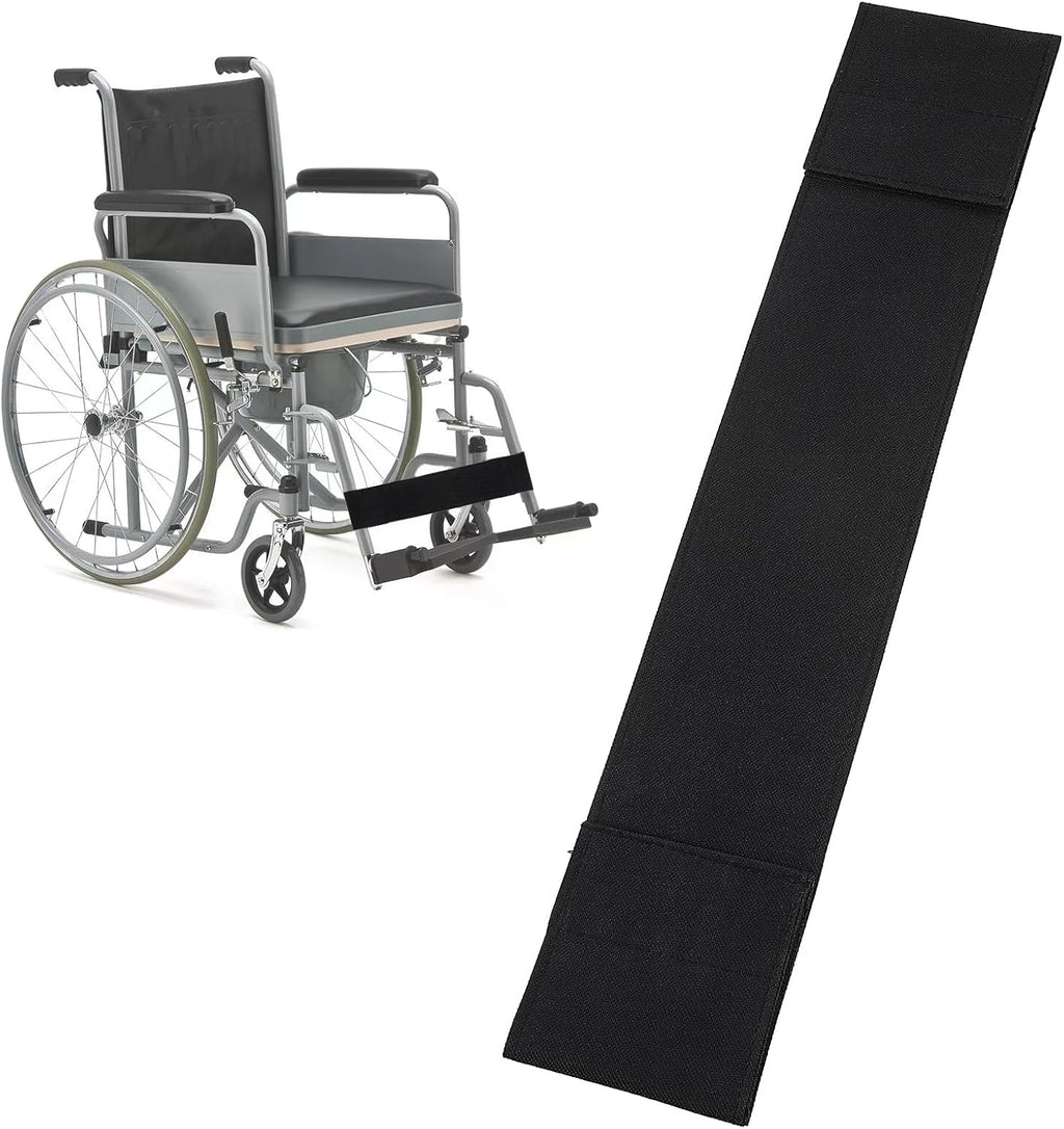 Adjustable Wheelchair Footrest Belt, Oxford Cloth Leg Straps for Seniors Disabled Wheelchair Foot Straps Calf Support Restraints 19.68 x 4.05 Inch