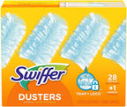 Swiffer Dusters Dusting Kit, Starter Kit Handle & 28 Duster Refills, 1 Count (Pack of 29), White