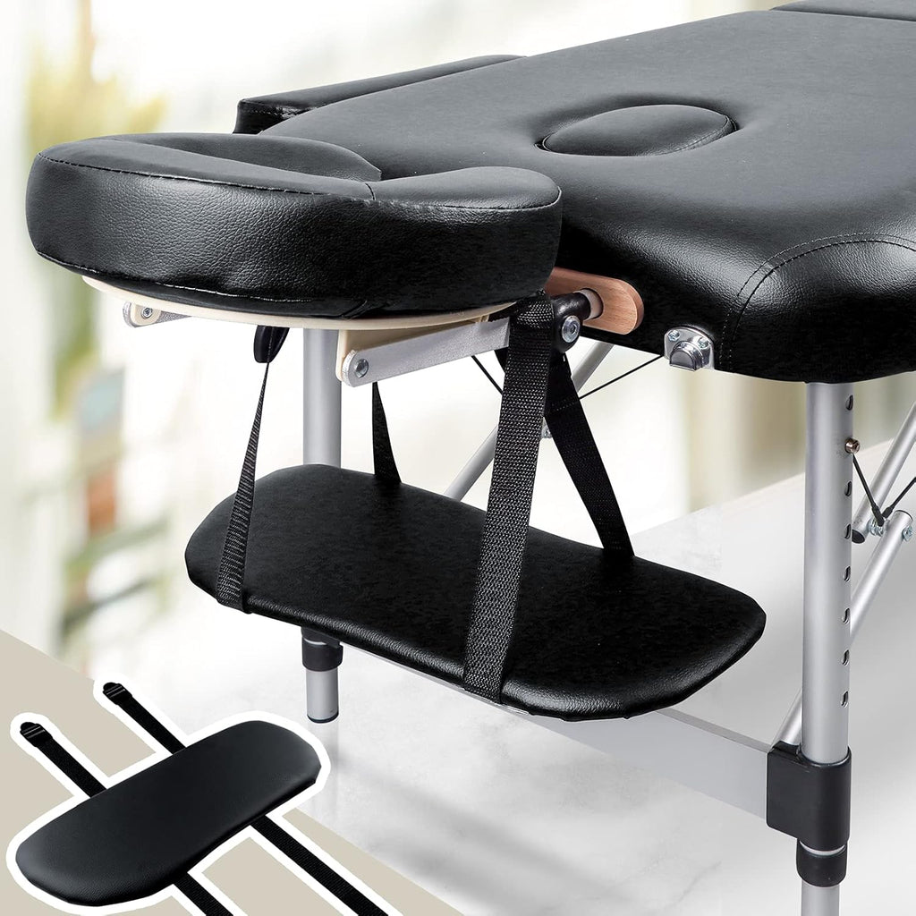 TOROKOM Soft Sponge Hanging Arm Rest for Massage Table, Hanging Arm Rest Sling Board Hanging Arm Rest Shelf Armrest Support for Massage Table SPA Beauty Salon Bed(Black)