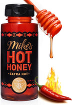 Mike's Hot Honey, Extra Hot, America's #1 Brand of Hot Honey, Spicy Honey Infused with Chili Peppers, Sweet Heat, Perfect for Hot Sauce Lovers (10oz Bottle, 1 Pack)