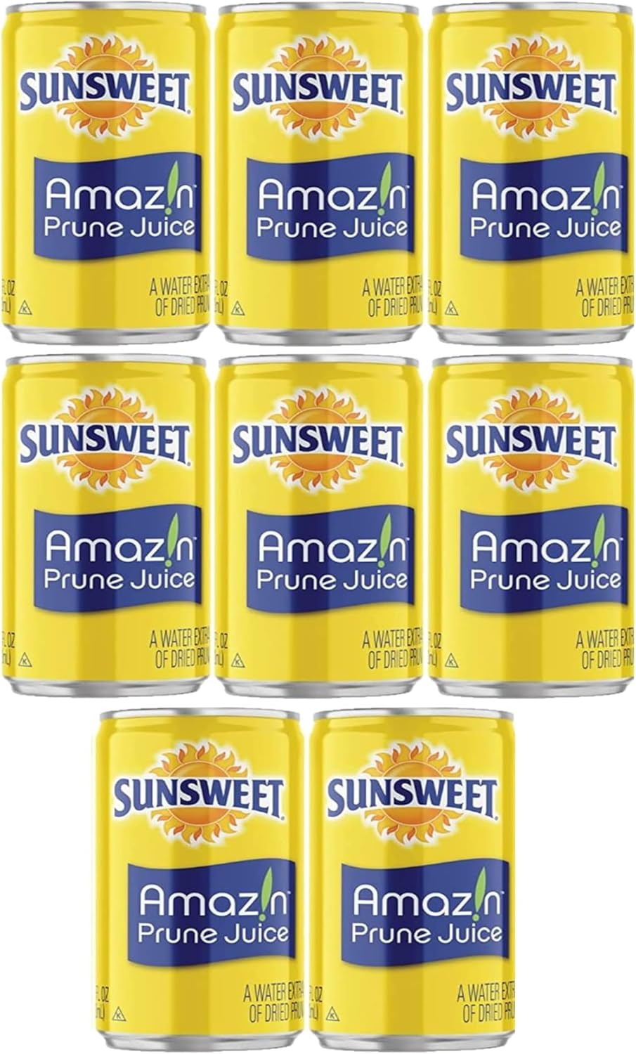 Sunsweet Prune Juice - Pack of 8 Cans - 7.5 oz Cans - Amazin Prune Juice - Excellent Source of Fiber - Keep Your Digestive System in Balance