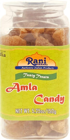 Rani Amla Candy 5.25oz (150g) Vacuum Sealed, Easy Open Top, Resealable Container ~ Indian Tasty Treats | Vegan | Gluten Friendly | NON-GMO | Indian Origin
