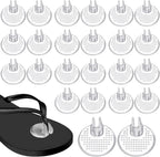 Tarpop 12 Pairs Silicone Thong Sandal Toe Guards Cushions Non Slip Flip Flop Toe Protectors Self Adhesive Toe Pad Gel Sandal Shoe Toe Insert for High Heels, Flip Flops, Sandals, Slippers, Clear