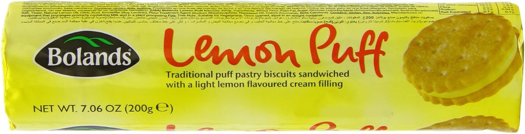 Bolands Lemon Puff Biscuits 200 g (Pack of 12)
