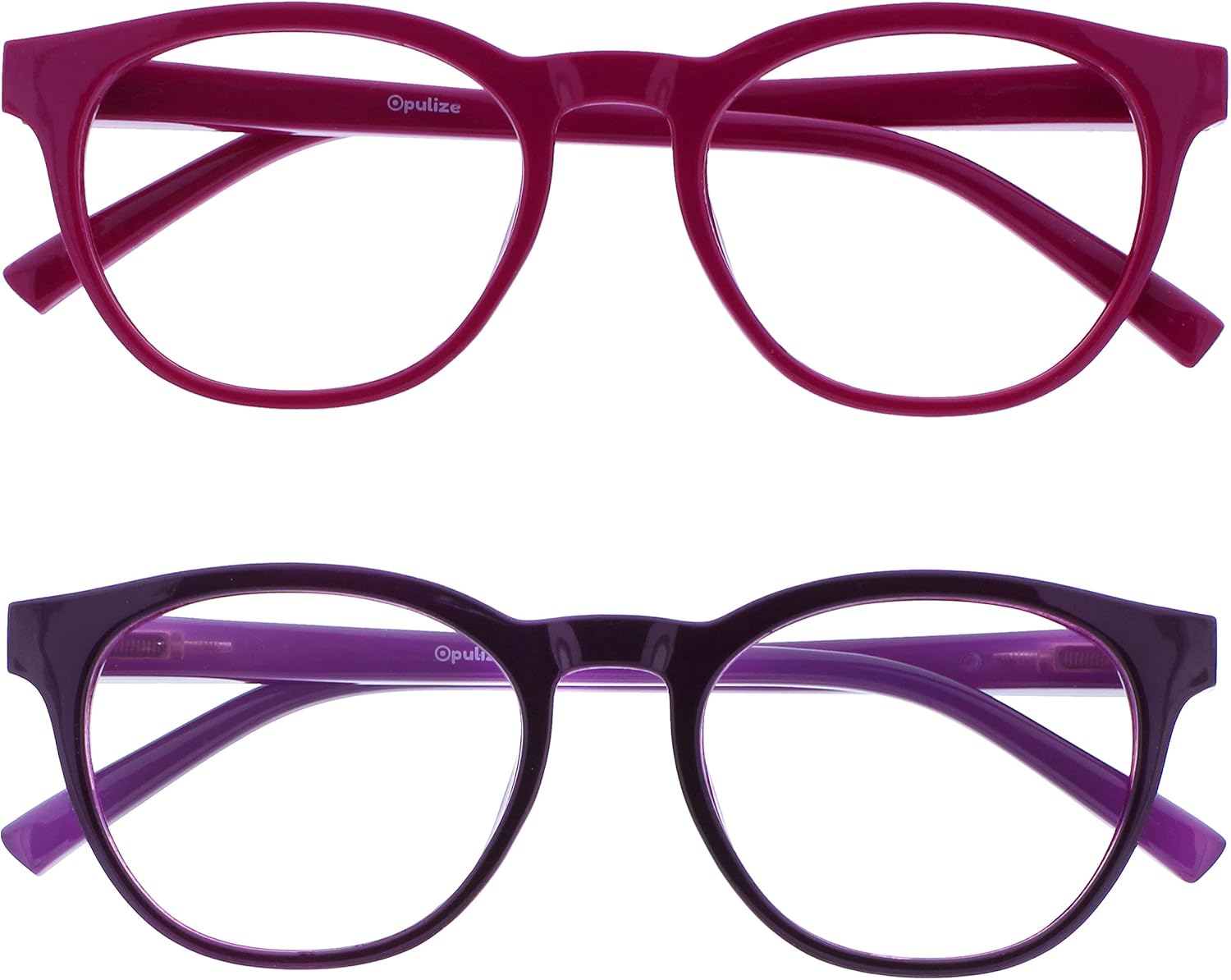 OPULIZE BLU Blue Light Blocking Reading Glasses for Women Men, Cool Round Frame with Anti-Glare, UV and Eyestrain Protection