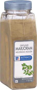 McCormick Culinary Ground Marjoram, 11 oz - One 11 Ounce Container of Ground Marjoram Powder, Add to Meats, Sauces, and Gravies for Added Flavors