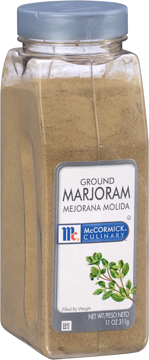 McCormick Culinary Ground Marjoram, 11 oz - One 11 Ounce Container of Ground Marjoram Powder, Add to Meats, Sauces, and Gravies for Added Flavors