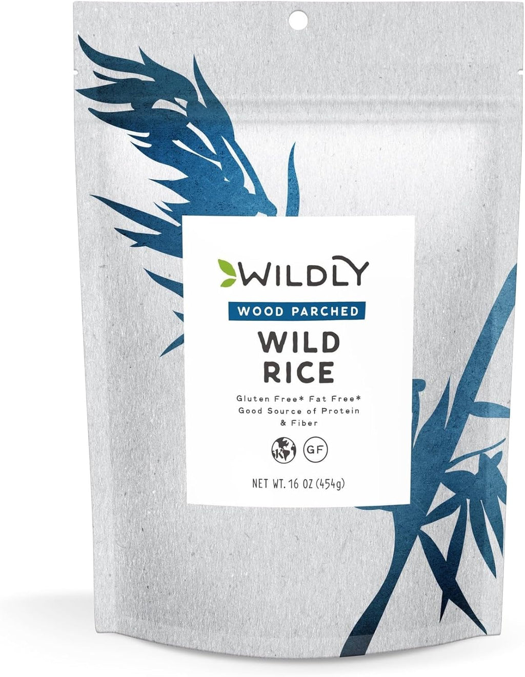 Wildly Organic Wood Parched Wild Rice 16 Oz, 1 lb Bag - Gluten-Free, Kosher, Fat-Free, Pesticide-Free, Insecticide-Free, Quick & Easy, Just Add Water