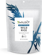 Wildly Organic Wood Parched Wild Rice 16 Oz, 1 lb Bag - Gluten-Free, Kosher, Fat-Free, Pesticide-Free, Insecticide-Free, Quick & Easy, Just Add Water