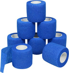 Self Adherent Wrap Bandages Self Adhering Cohesive Tape Elastic Athletic Sports Tape for Sports Sprain Swelling and Soreness on Wrist and Ankle 8PCS 2 in X 14.7 ft (Blue)