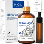 HIQILI Bergamot Essential Oil for Diffuser, Skin, Hair, DIY, 100% Pure & Natural - 3.38 Fl Oz (100 mL)