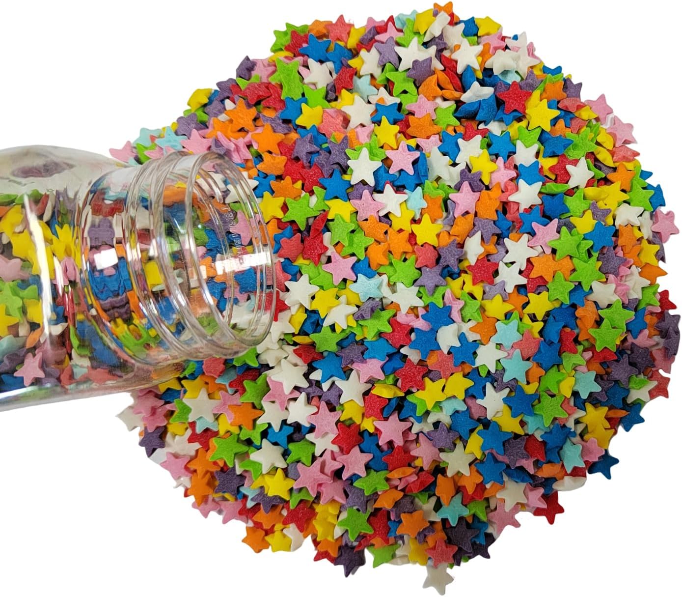 Eastron Edible Rainbow Star Sprinkles Rainbow Sprinkles for Cake Decorating Confetti Sprinkles for Baking, Cupcakes Topper, Ice Cream, Cookies, Cakes, Donut Dessert Decoration