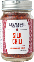 Burlap & Barrel Silk Chili Flakes - Mildly Spicy Aleppo Pepper - Flavorful, and Versatile Red Chili Flakes & Seasoning - As Seen On Shark Tank - 1.8oz Glass Jar