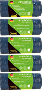 Idena 50056-5 Waste Bag Set, Plastic, Blue