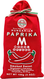 Menol Spices Authentic Hungarian Smoked Paprika Powder (Smoked Sweet, 3.5oz / 100g) Gourmet Quality, Produced in region of Szeged, Hungary, Incredible Flavor, Freshly ground