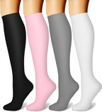 CHARMKING 4 Pairs Compression Socks for Women and Men