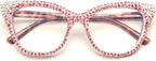 ICARA Women Reader Diamond Reading Glasses for Lady Vintage Crystal Rhinestone Sparkling Eyewear