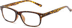 Readers Readers.com Reading Glasses: The Williamsburg Bifocal, Plastic Retro Square Style for Men and Women - Yellow Tortoise, +1.25