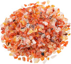 SUNYIK Carnelian Tumbled Chips Stone Crushed Pieces Irregular Shaped Stones 1pound(about 460 gram)
