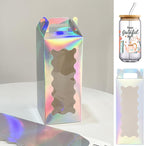 25Pcs Gift boxes for glass cup with Handle for Sublimation Glass Exhibition Boxes,Tumbler Gift Box, Cup boxes for packaging 16oz & 18oz Drinking Jars Sublimation Glass Can Blank(Laser)