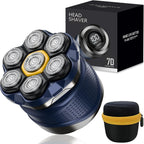 Head Shavers for Bald Men: Super-Powerful Magnetic Electric Razor with 7D Floating Heads, IPX7 Waterproof Wet/Dry Shaver, LED Display & Type-C Recharge & Travel Kit
