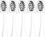 Replacement Toothbrush Heads Compatible with Gleem Electric Toothbrush, W Shape Design Planted with Nylon Bristle (White)