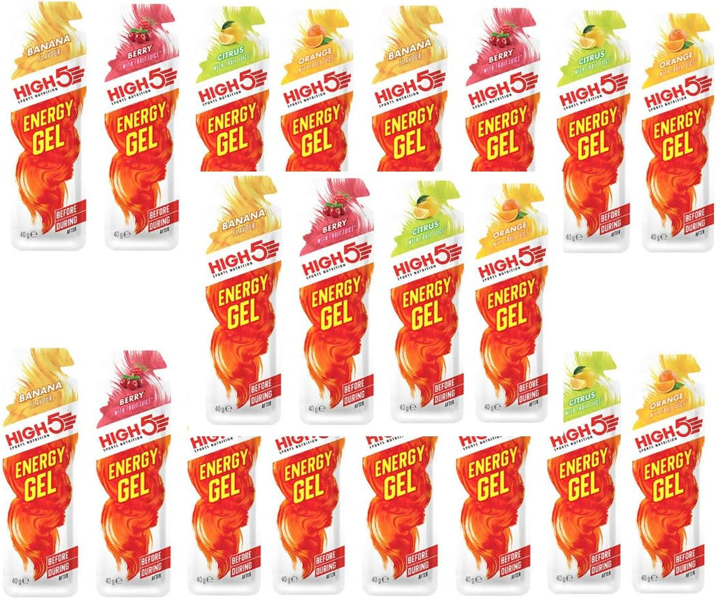 HIGH5 Unisex's 20 x 40gm Energy Gel Mixed Flavour Box