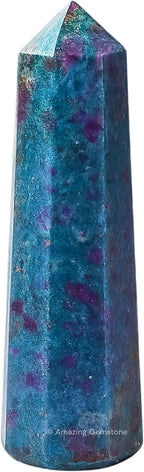 Amazing Gemstone Ruby Kyanite Crystal Towers - Natural Healing Crystal Point Obelisk for Reiki Healing and Crystal Grid (2" to 3" INCH)
