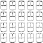Framendino, 20 Pack Metal Single Prong Pin Shoes Buckles Roller Buckle Hardware Pin Buckle for Shoes Bag Leather Belt