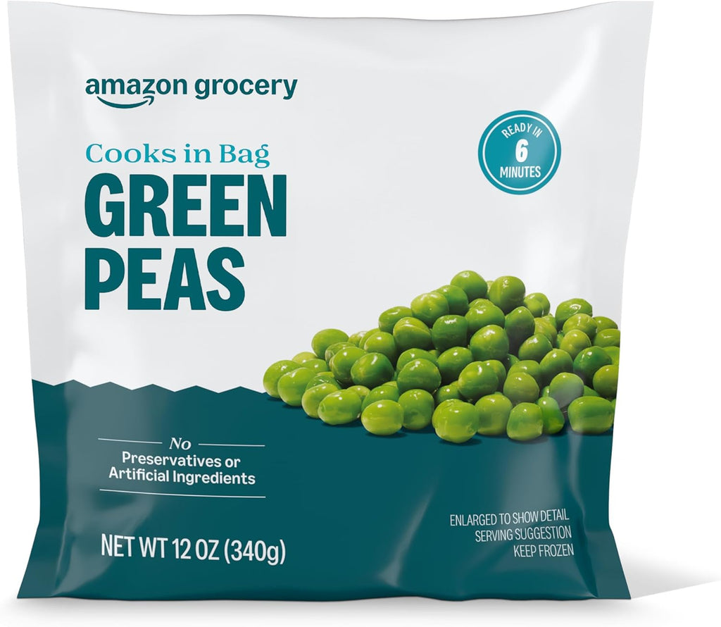 Amazon Grocery, Green Peas, 12 Oz, Frozen