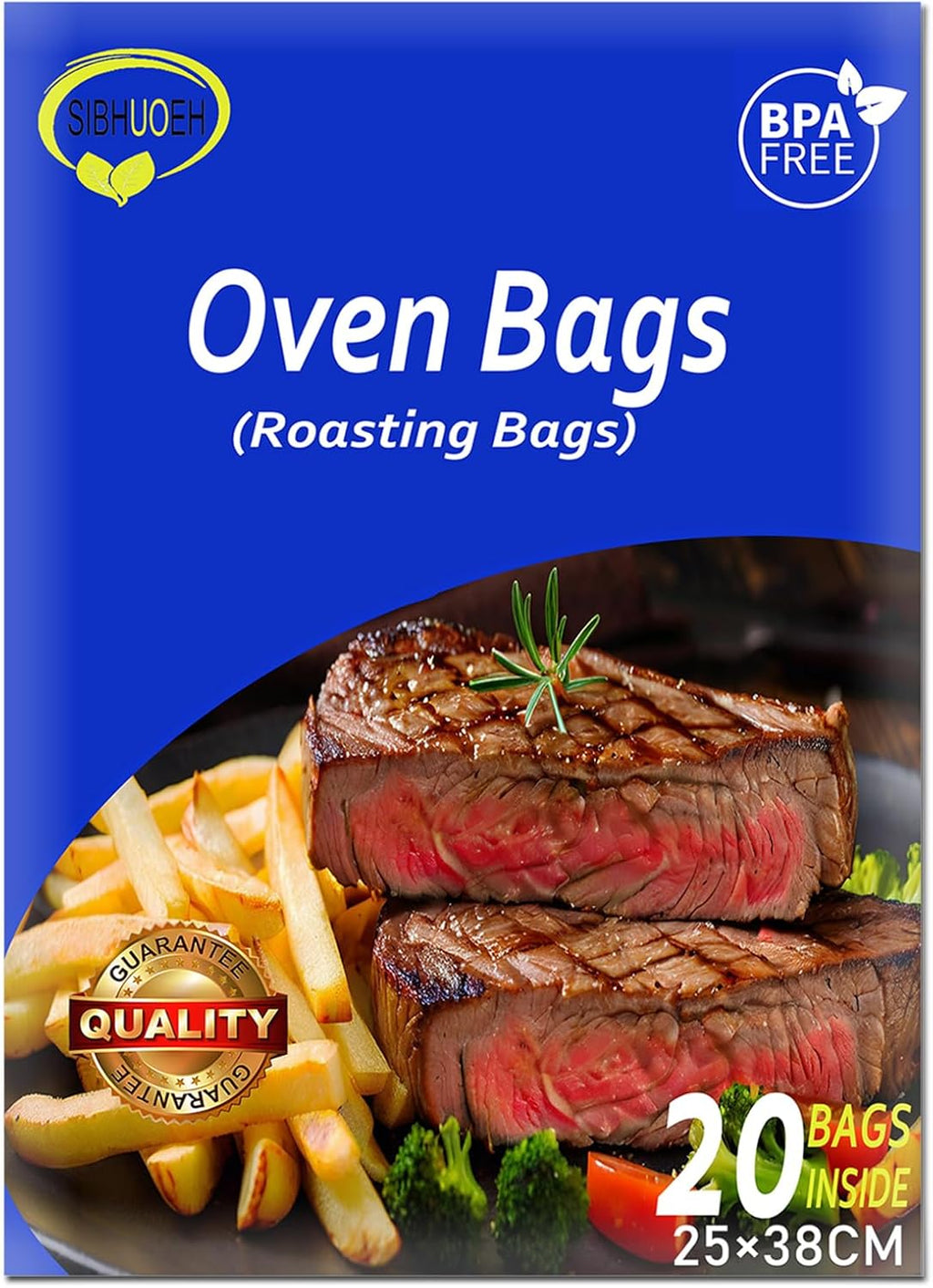 20 Count Oven Bags for Roasting, Oven Bags Cooking Roasting Bags for Chicken Meat Ham Seafood Vegetable, 10’’ x 15’’