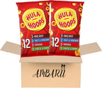 AMBARII Hula Hoops Classic Variety Multipack Crisps 12 Pack x 2, Assorted Crisps Multipack, Classic Variety Pack
