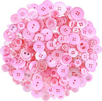 350-400PCS Valentines Day Pink Buttons for Valentines Day Party Decoration DIY Crafts Wedding Gift