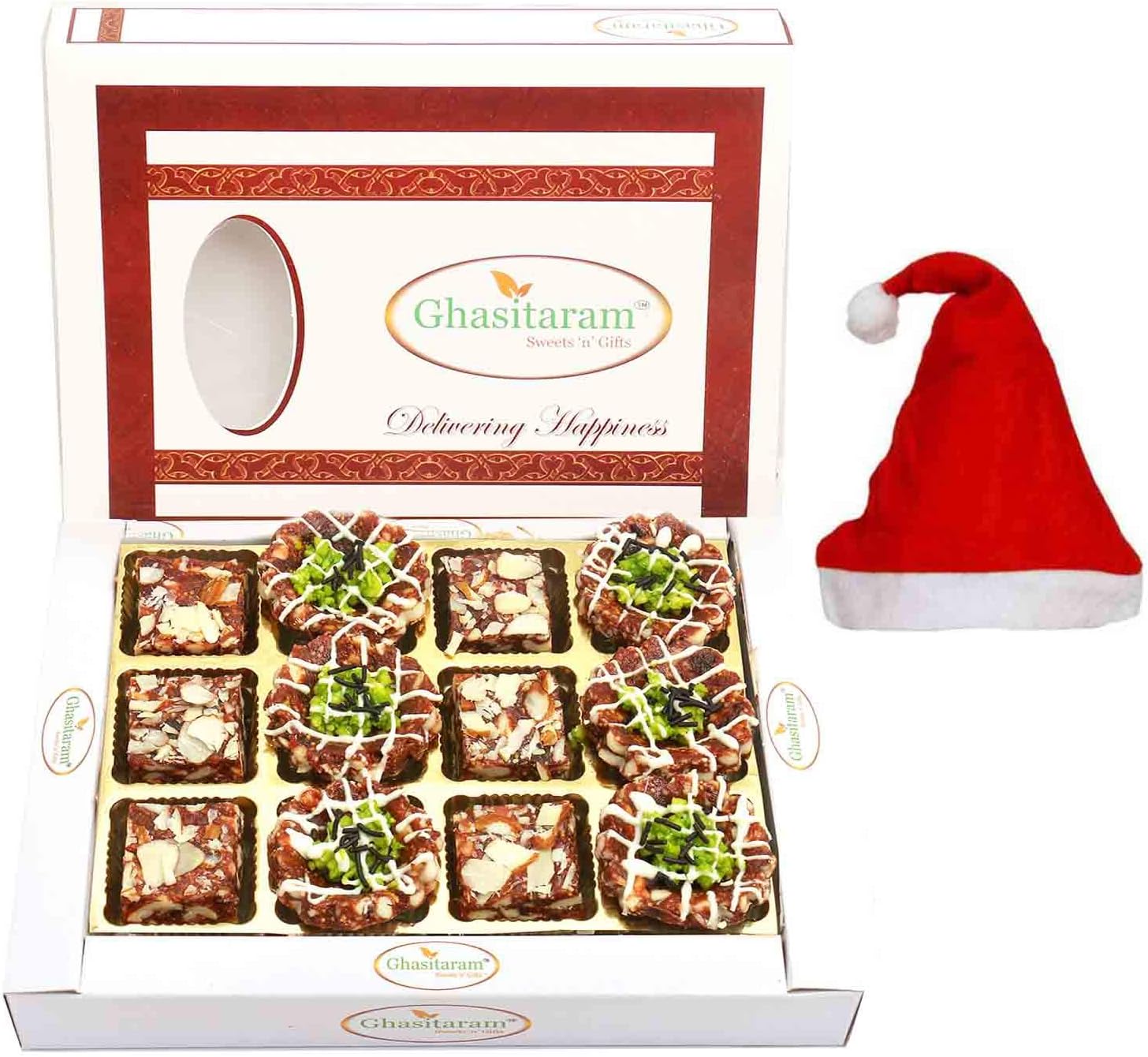 Ghasitaram Gifts Christmas Gifts - Assorted Anjeer Sweets 12 Pcs 300 GMS