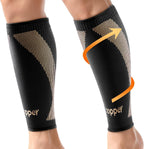 Copper-Infused Calf Compression Sleeves for Men & Women 1 Pair [Medical-Grade & Ultra Comfort] Leg Compression Sleeve for Shin Splint Relief, Varicose Veins,Calf Sleeve for Running (Medium)