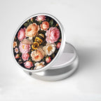 LRITER Pill Case, Portable Travel Pill Box, Pillbox Organizer, Cute Small Medicine Storage Container, Purse Accessories for Women, Men (Bee)