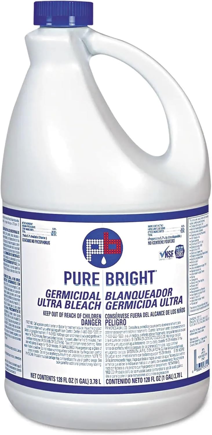 Pure Bright BLEACH6 Liquid Bleach, 1gal Bottle, 6/Carton