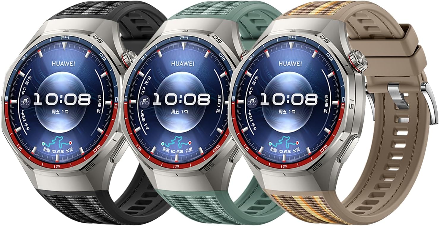 22mm Silicone Sport Band Compatible with Huawei Watch GT6 Pro 46mm, Waterproof Flexible Replacement Straps for Huawei Watch GT6 Pro