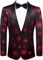 Hi-Tie Stylish Men Suit Jacket Blazer Shawl Lapel One Button Slim Fit Long Sleeve Jacket Tuxedo Party Dinner