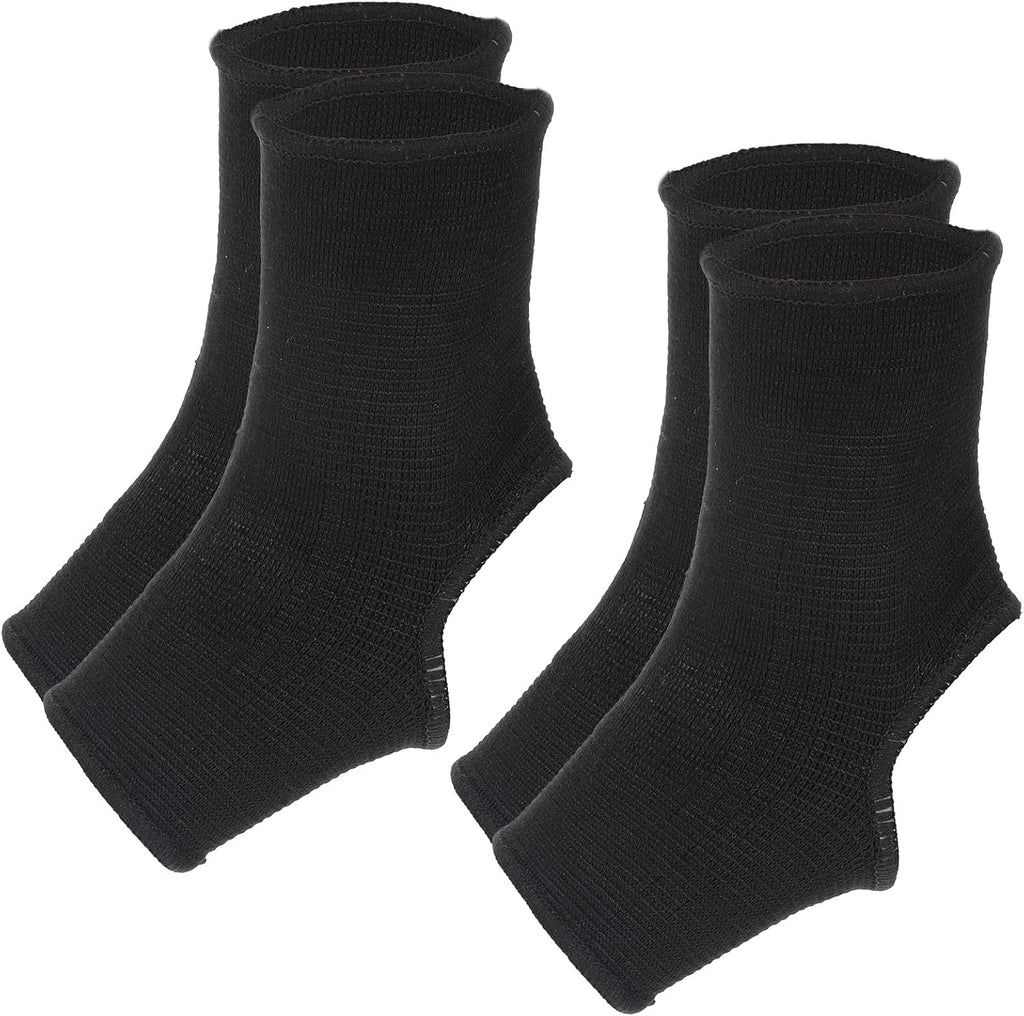 2 Pair Muay Thai Ankle Support Compression Ankle Sleeve Boxing Foot Braces, Breathable Foot Wraps Support for Men Women Kickboxing Martial Arts Gym Running Sports
